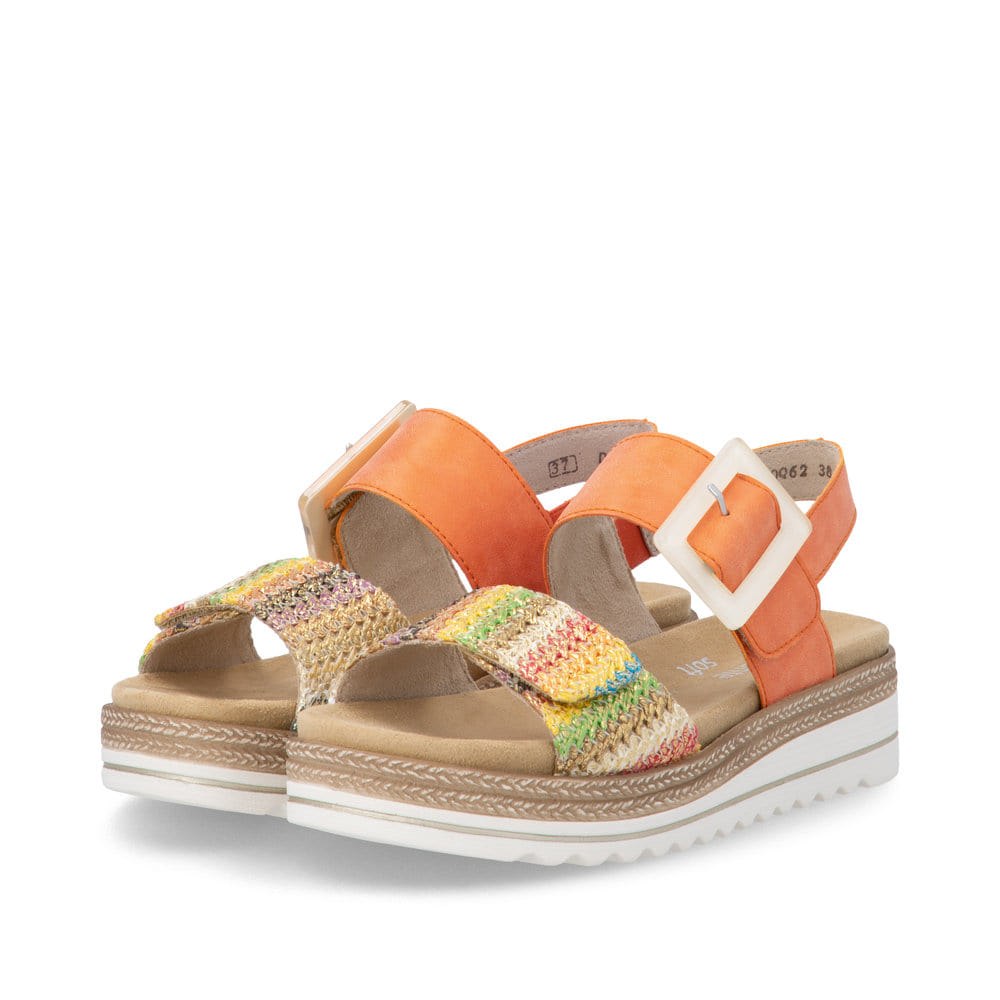 Remonte Damen Keilsandaletten - Orange