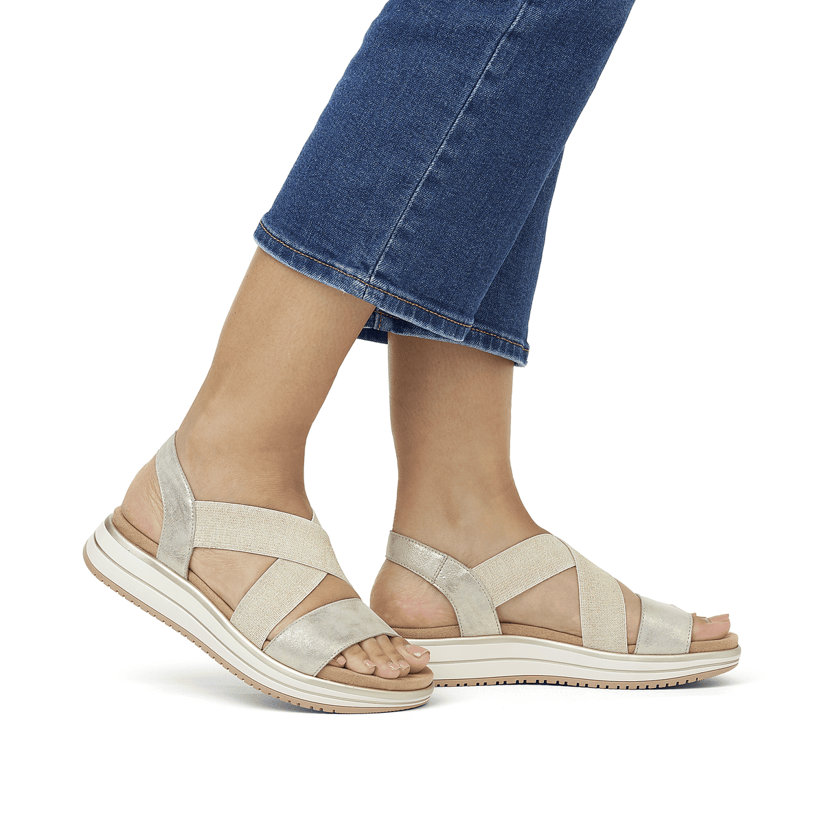 Remonte Damen Riemchensandalen - Gold