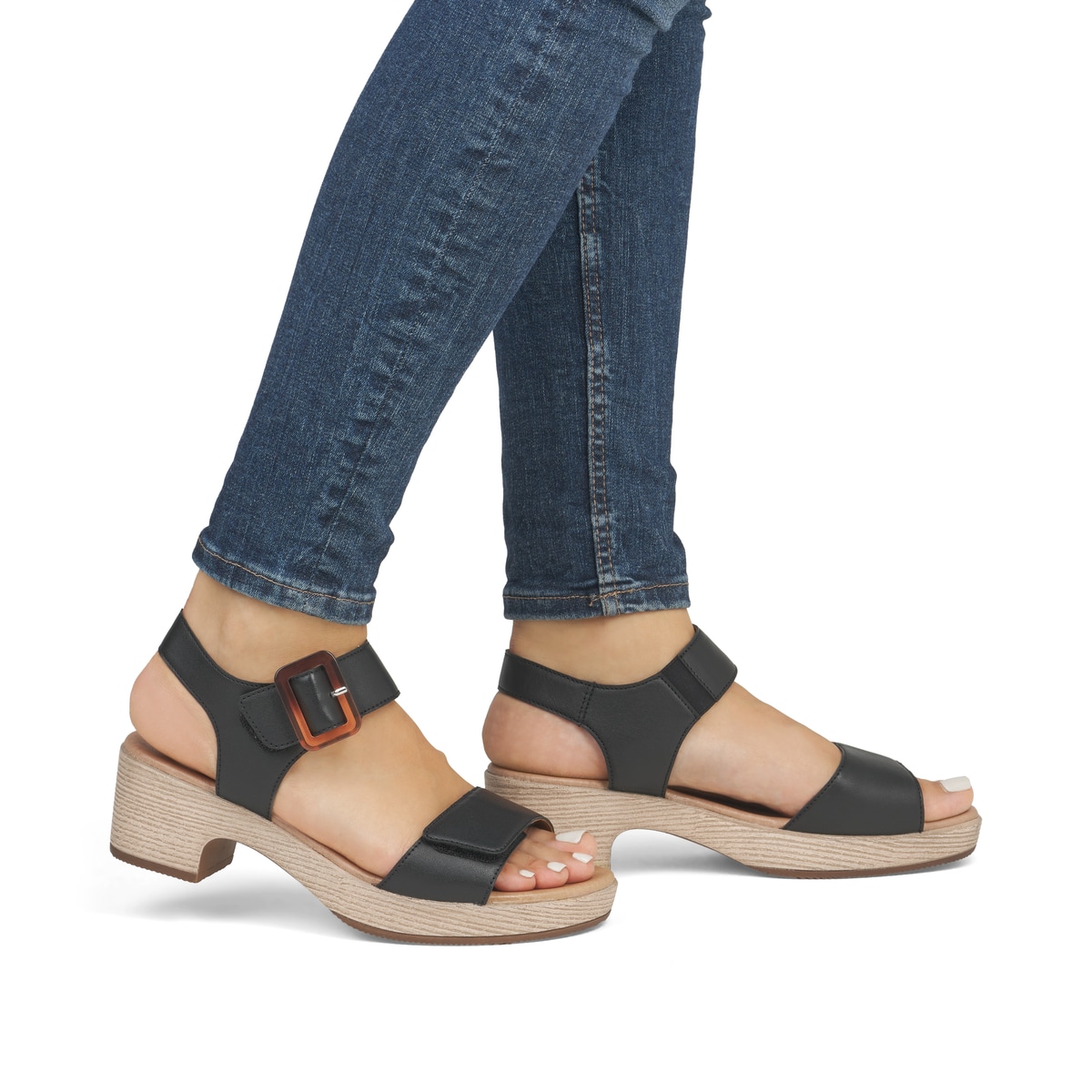 Remonte Damen Riemchensandaletten - Schwarz