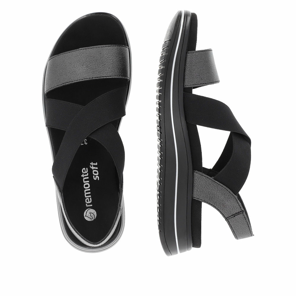 Remonte Damen Riemchensandalen - Schwarz