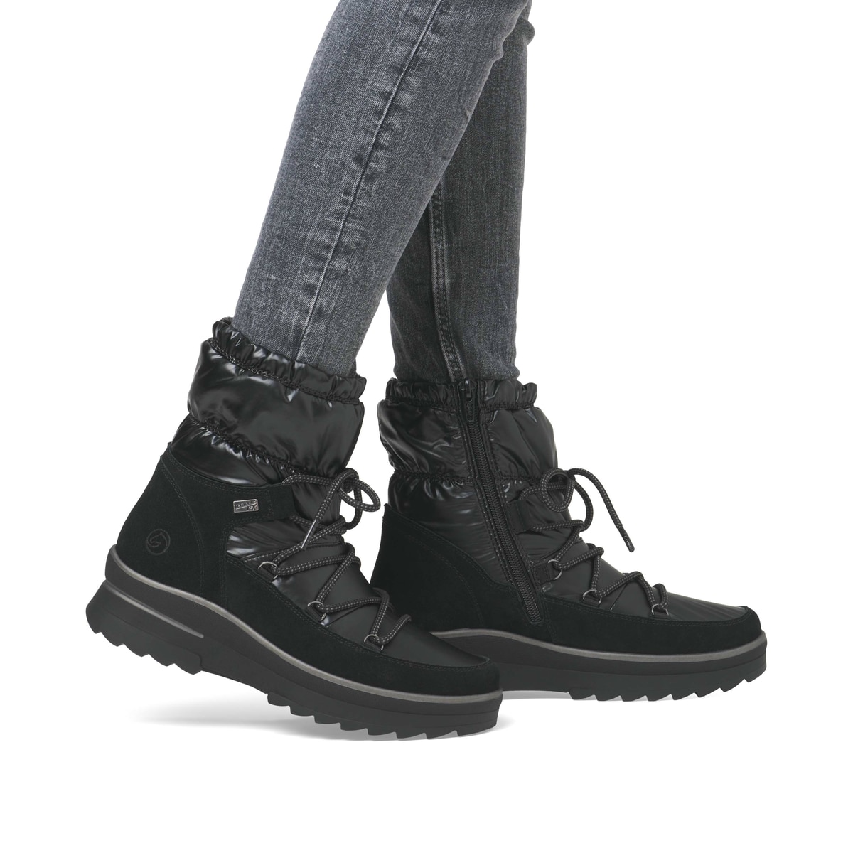 Remonte Damen Schnürstiefel - Schwarz