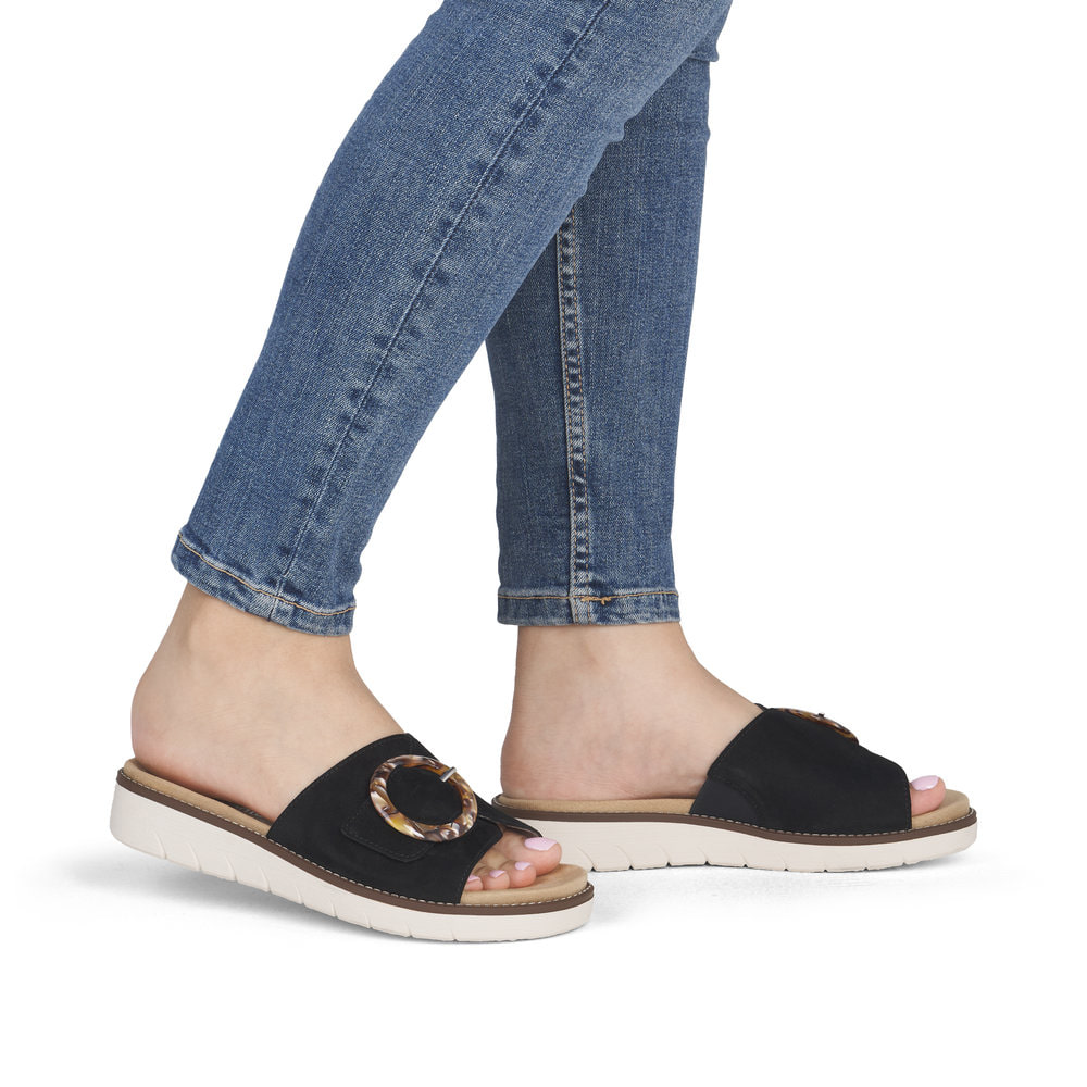 Remonte Damen Pantoletten - Schwarz