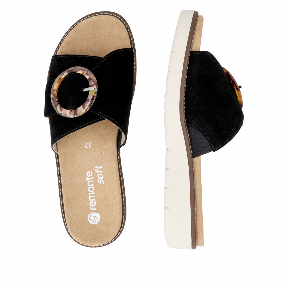 Remonte Damen Pantoletten - Schwarz