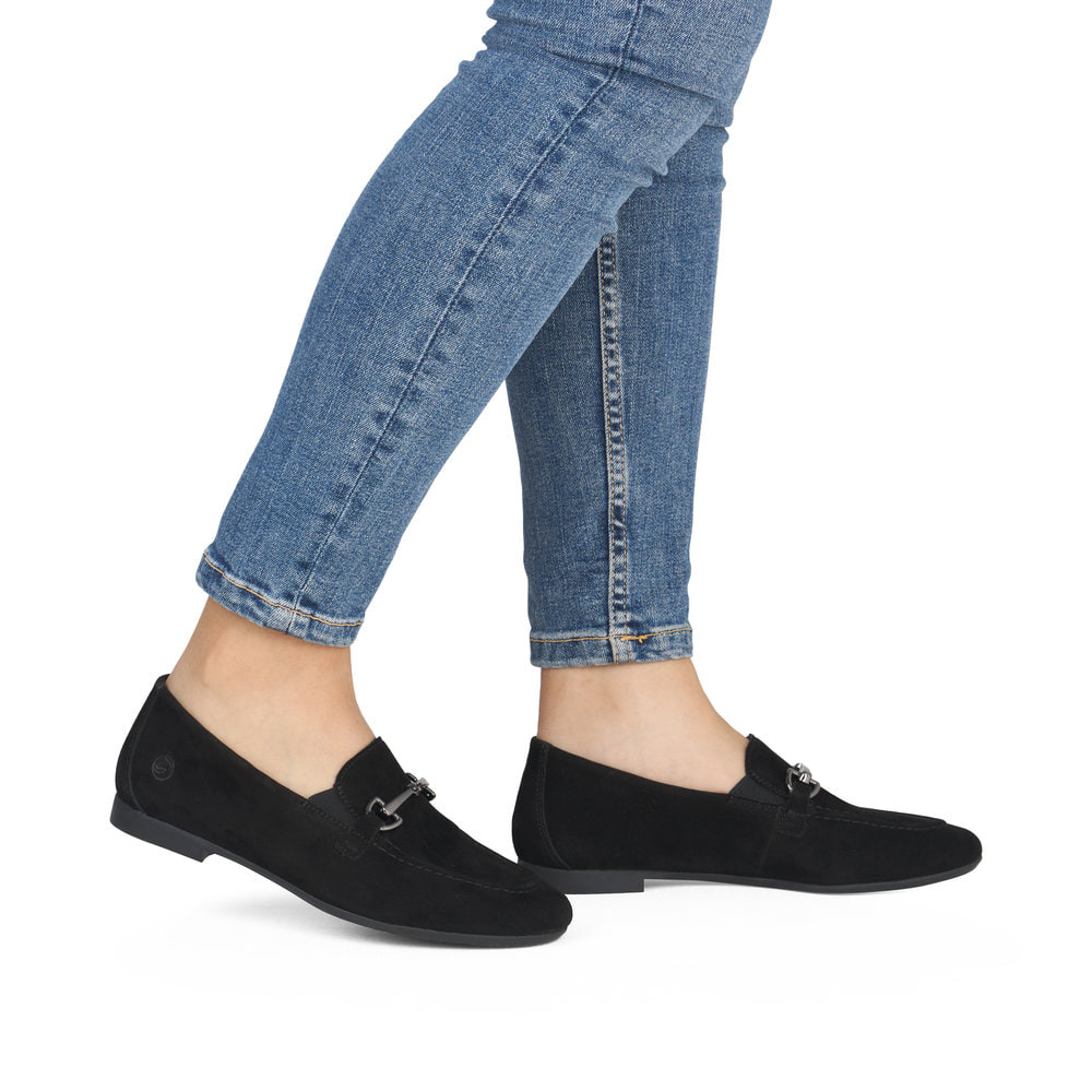 Remonte Damen Loafer - Schwarz