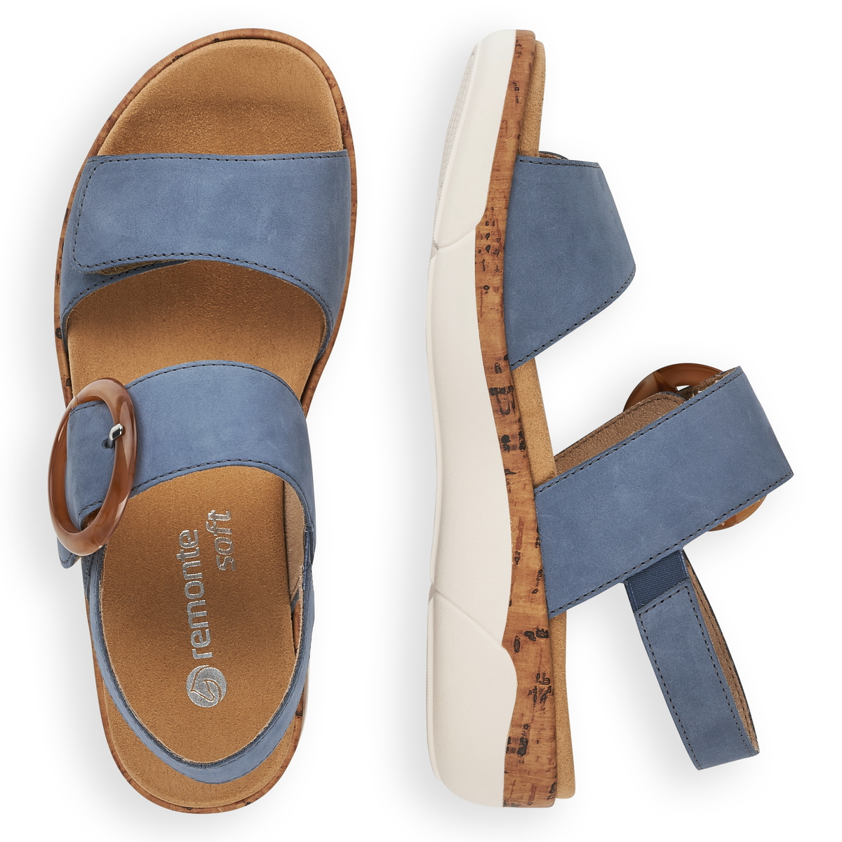 Remonte Damen Riemchensandalen - Blau