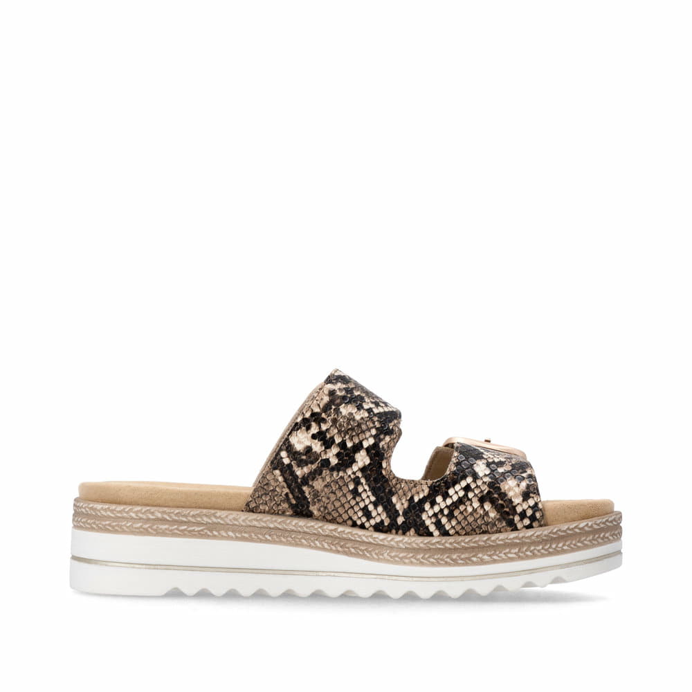 Remonte Damen Pantoletten - Animalprint