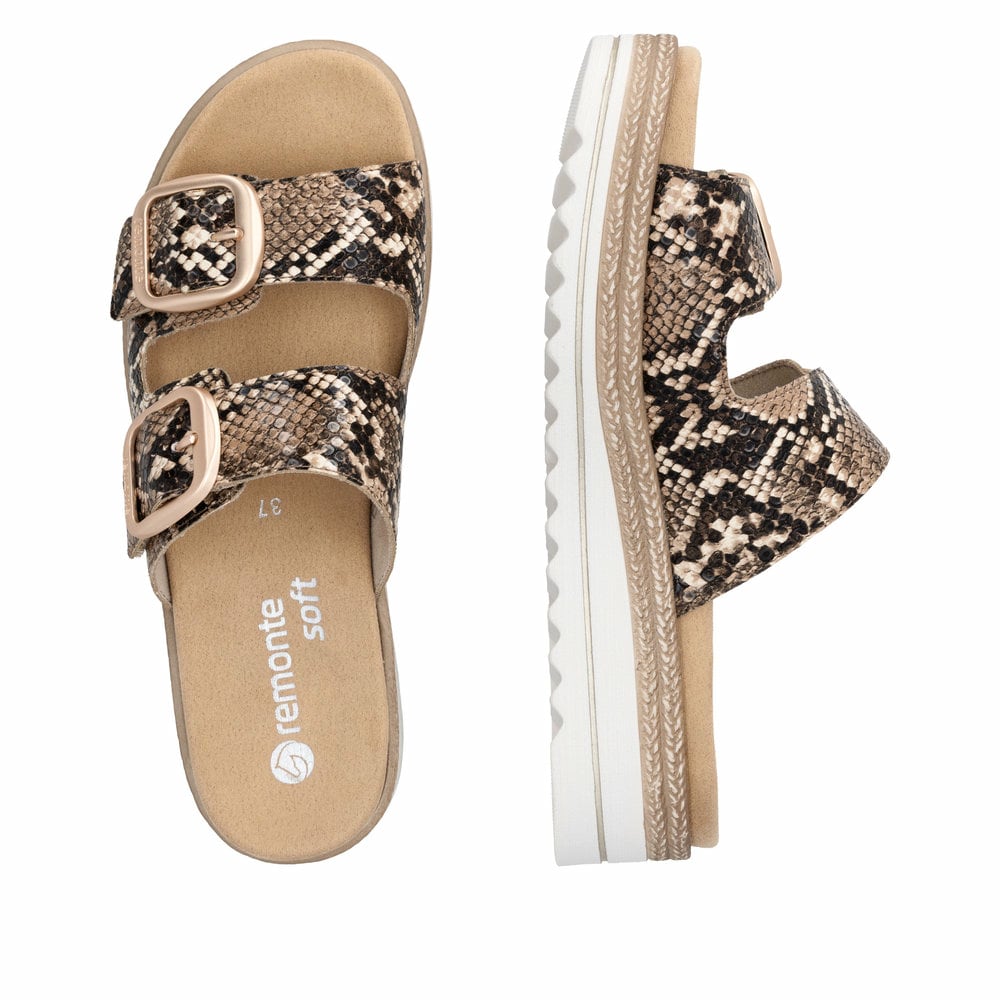 Remonte Damen Pantoletten - Animalprint