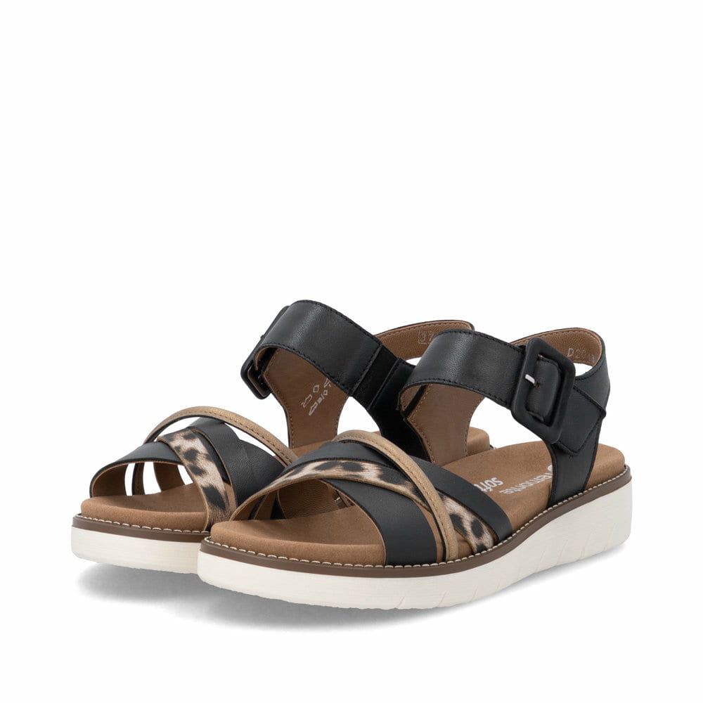 Remonte Damen Riemchensandalen - Schwarz