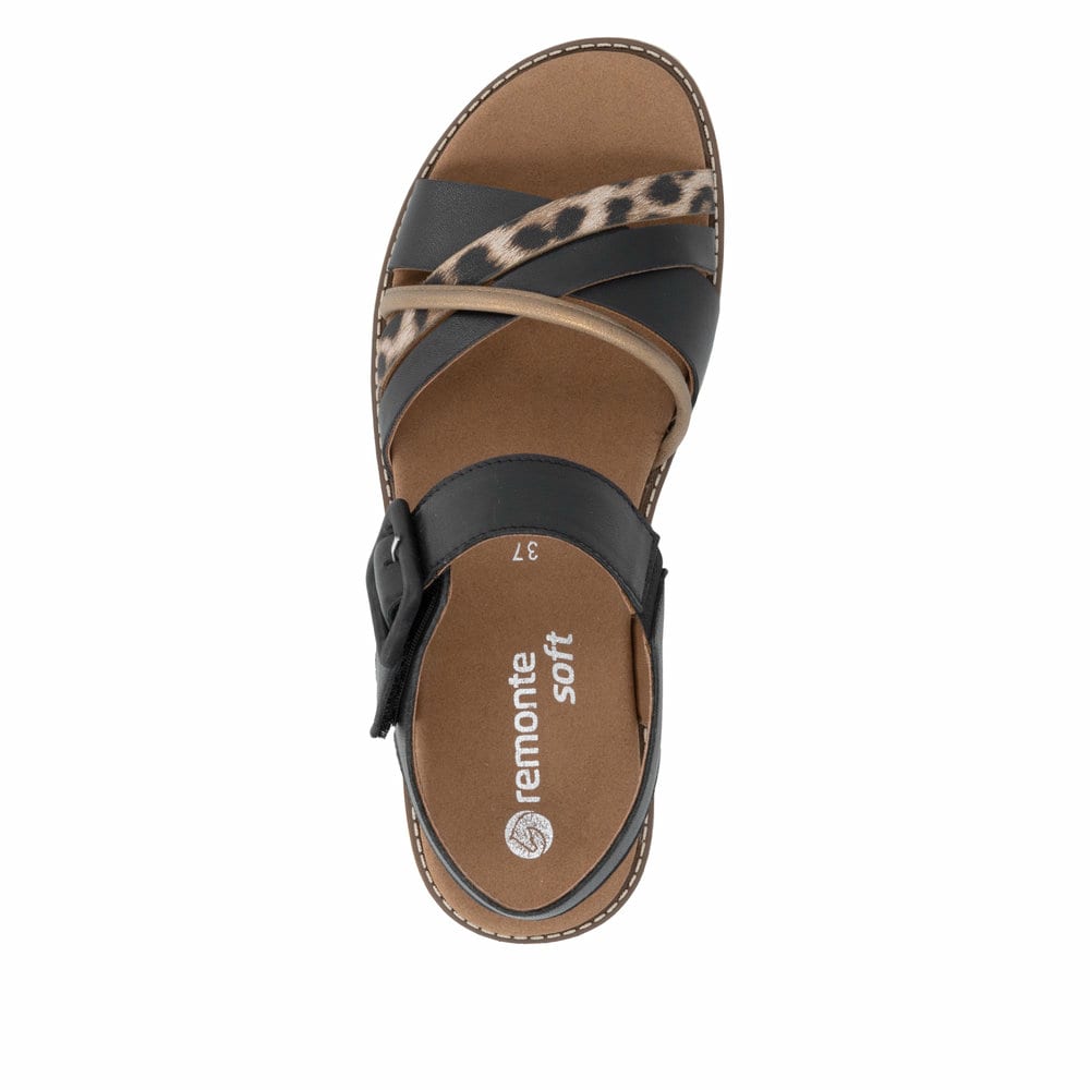 Remonte Damen Riemchensandalen - Schwarz