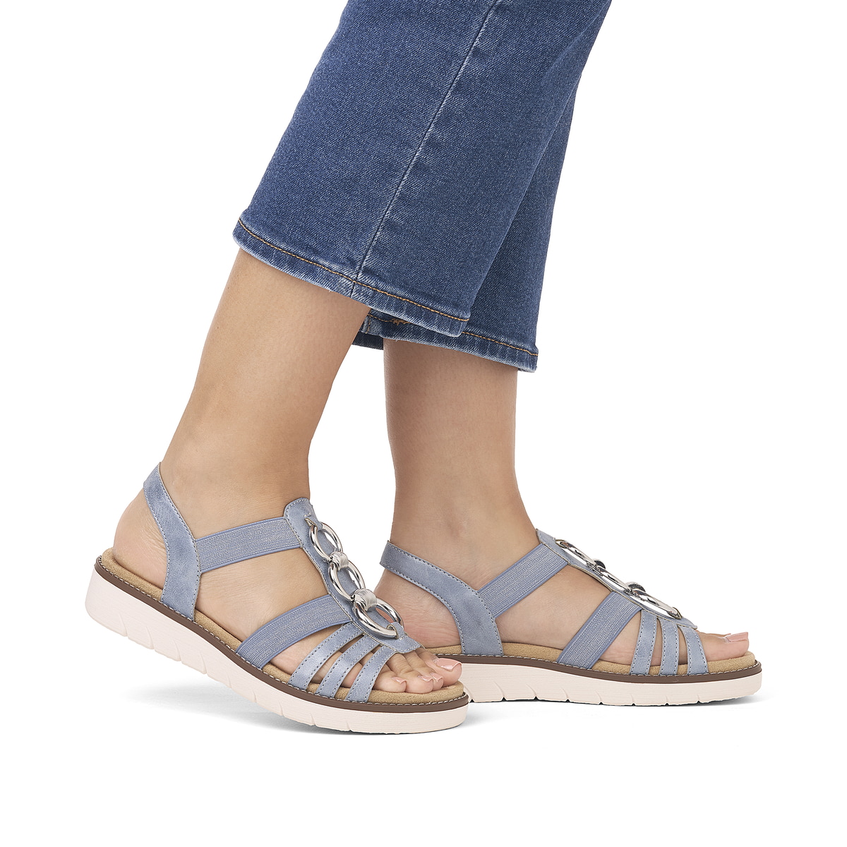 Remonte Damen Riemchensandalen - Blau