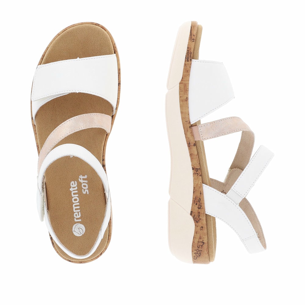 Remonte Damen Riemchensandalen - Weiss