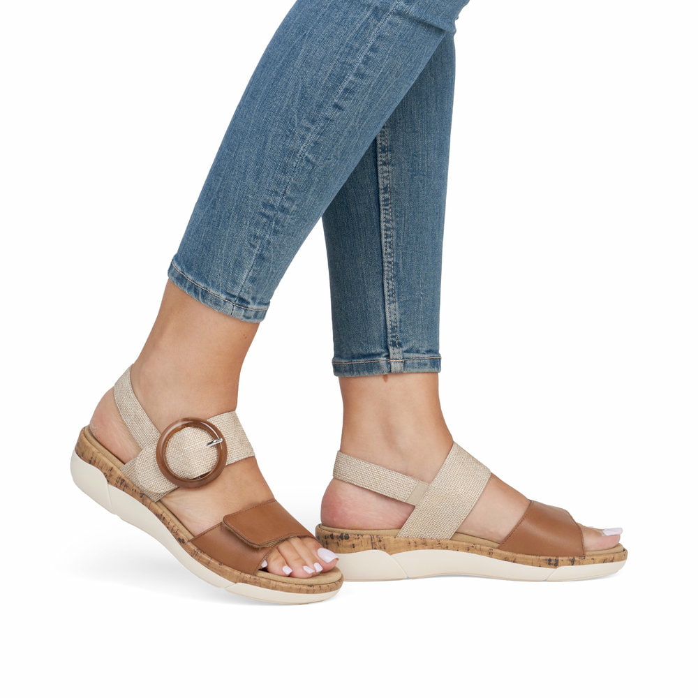 Remonte Damen Riemchensandalen - Braun