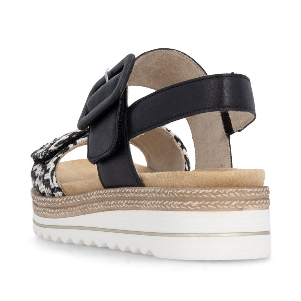 Remonte Damen Keilsandaletten - Schwarz