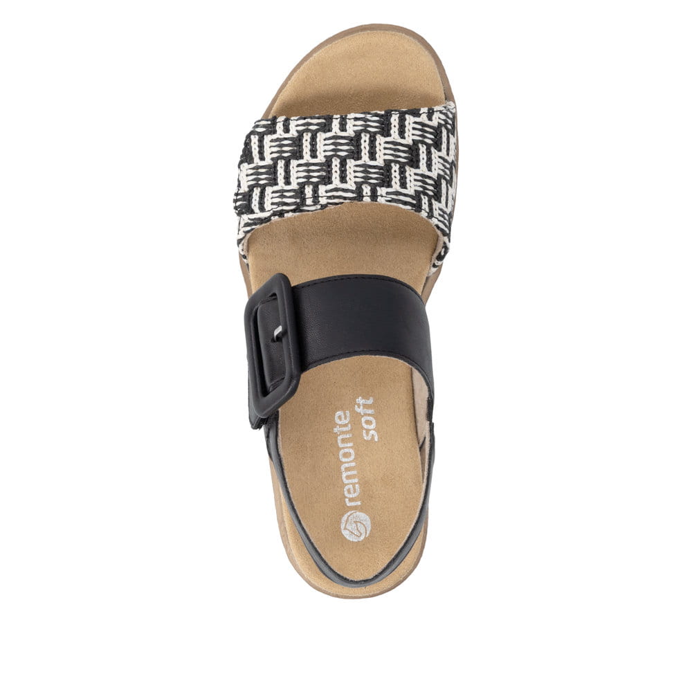 Remonte Damen Keilsandaletten - Schwarz
