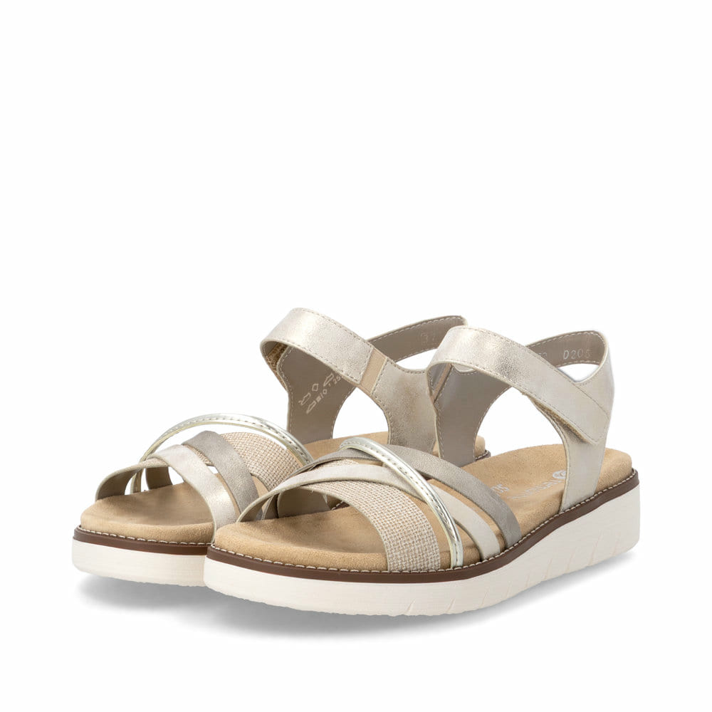 Remonte Damen Riemchensandalen - Metallic
