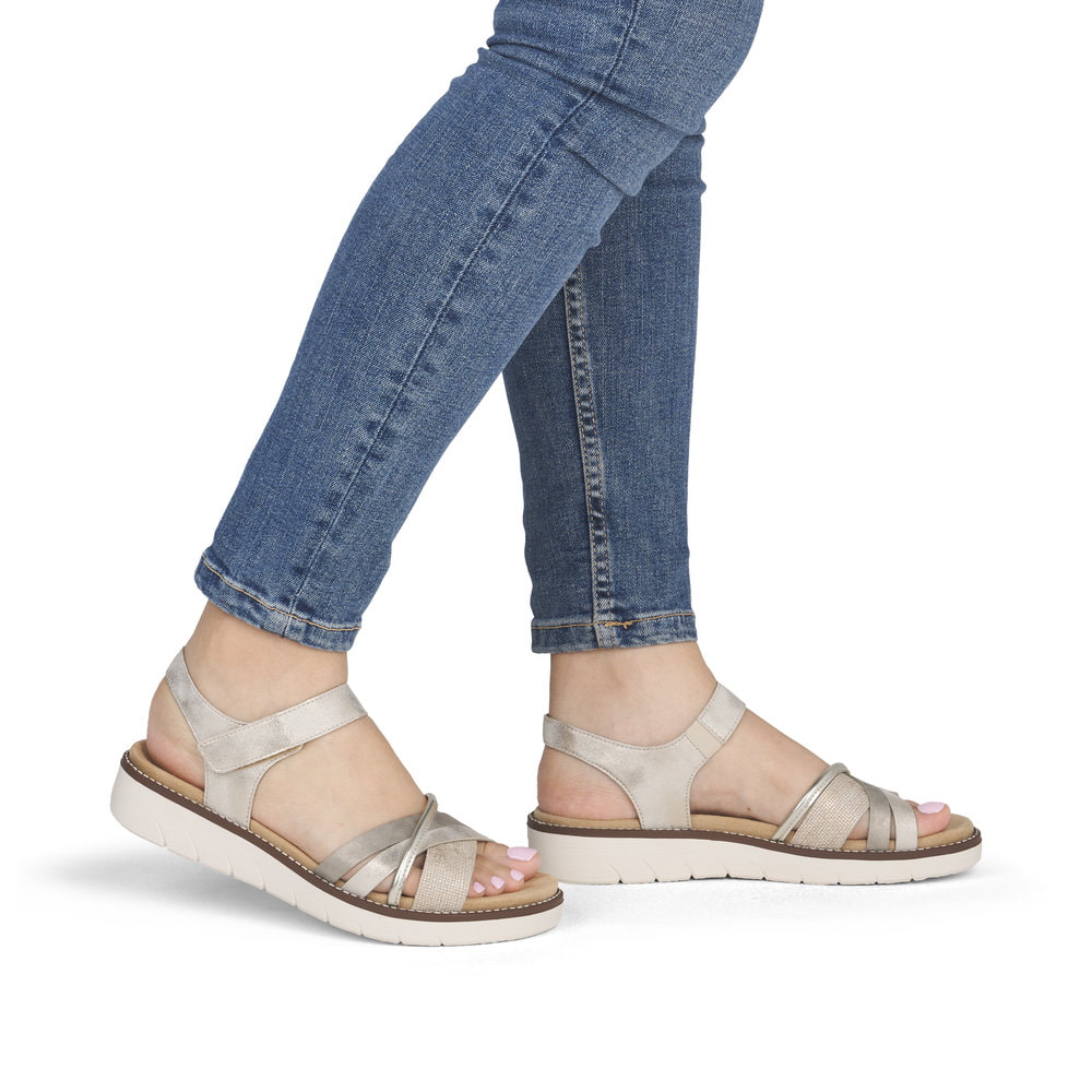 Remonte Damen Riemchensandalen - Metallic