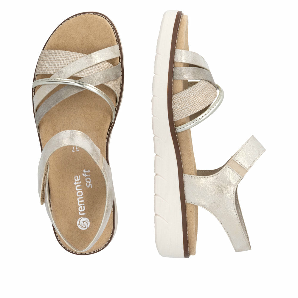 Remonte Damen Riemchensandalen - Metallic