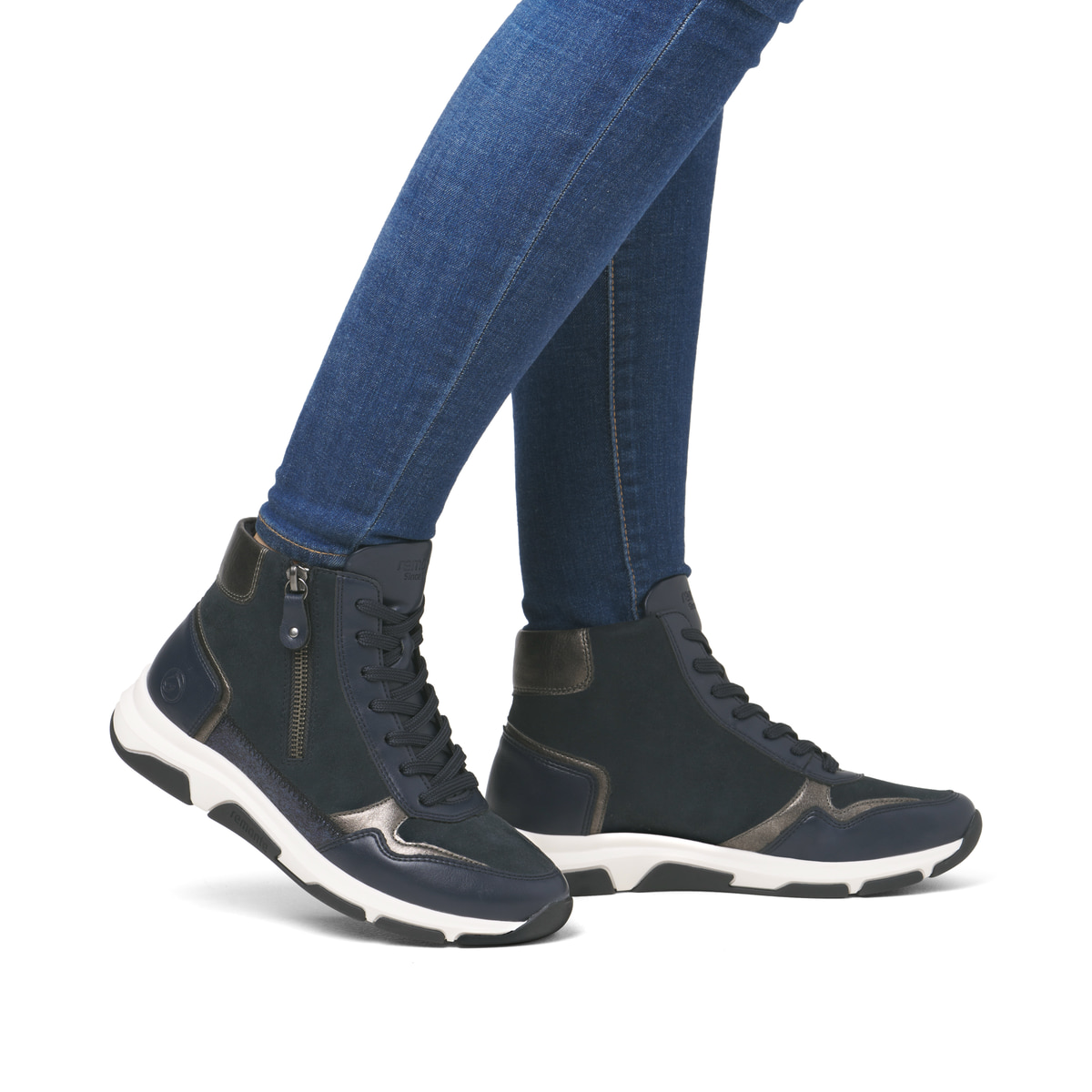 Remonte Damen Schnürstiefel - Blau