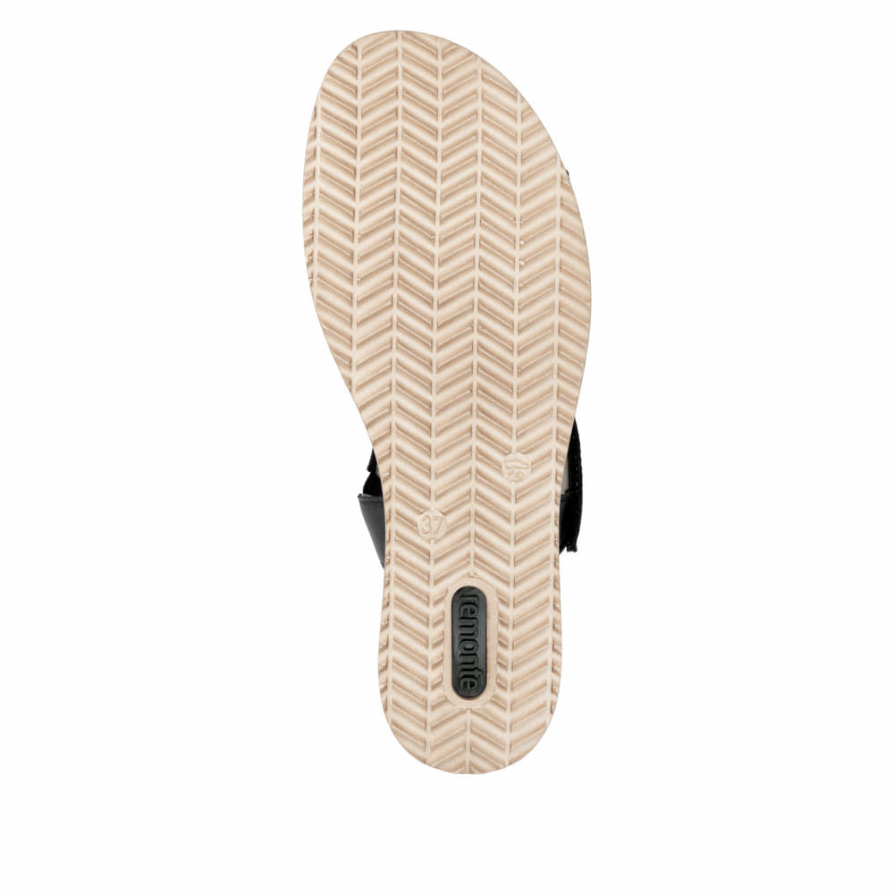 Remonte Damen Keilsandaletten - Schwarz