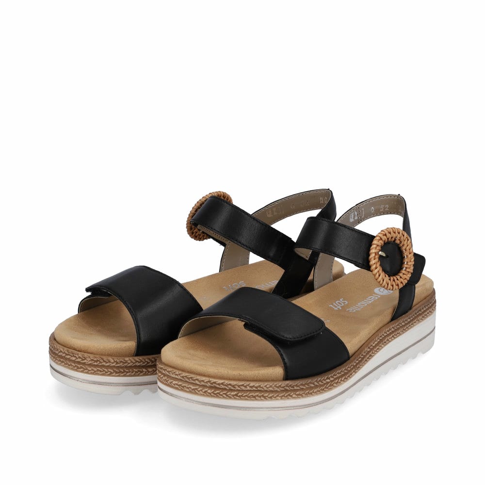 Remonte Damen Riemchensandalen - Schwarz
