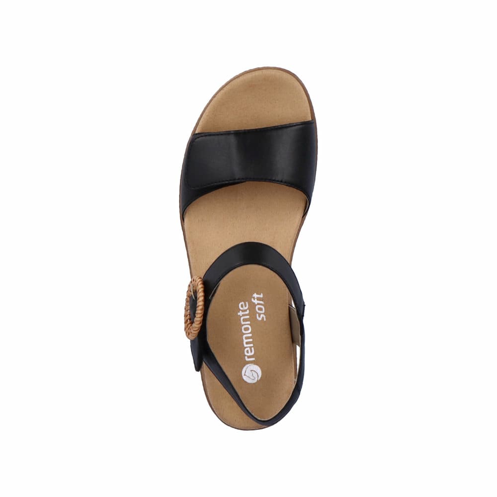 Remonte Damen Riemchensandalen - Schwarz