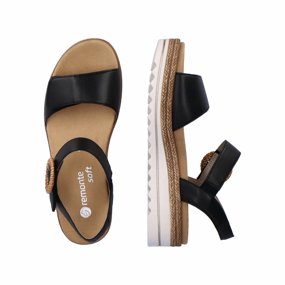 Remonte Damen Riemchensandalen - Schwarz