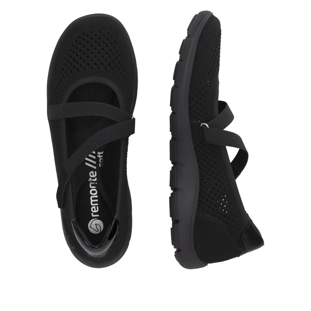 Remonte Damen Ballerinas - Schwarz