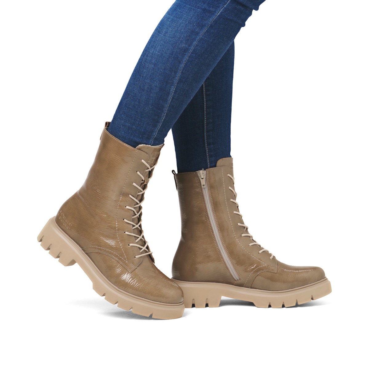 Remonte Damen Schnürstiefel - Beige