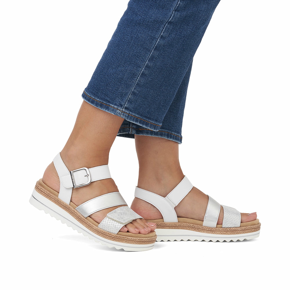 Remonte Damen Riemchensandalen - Silber/Platin