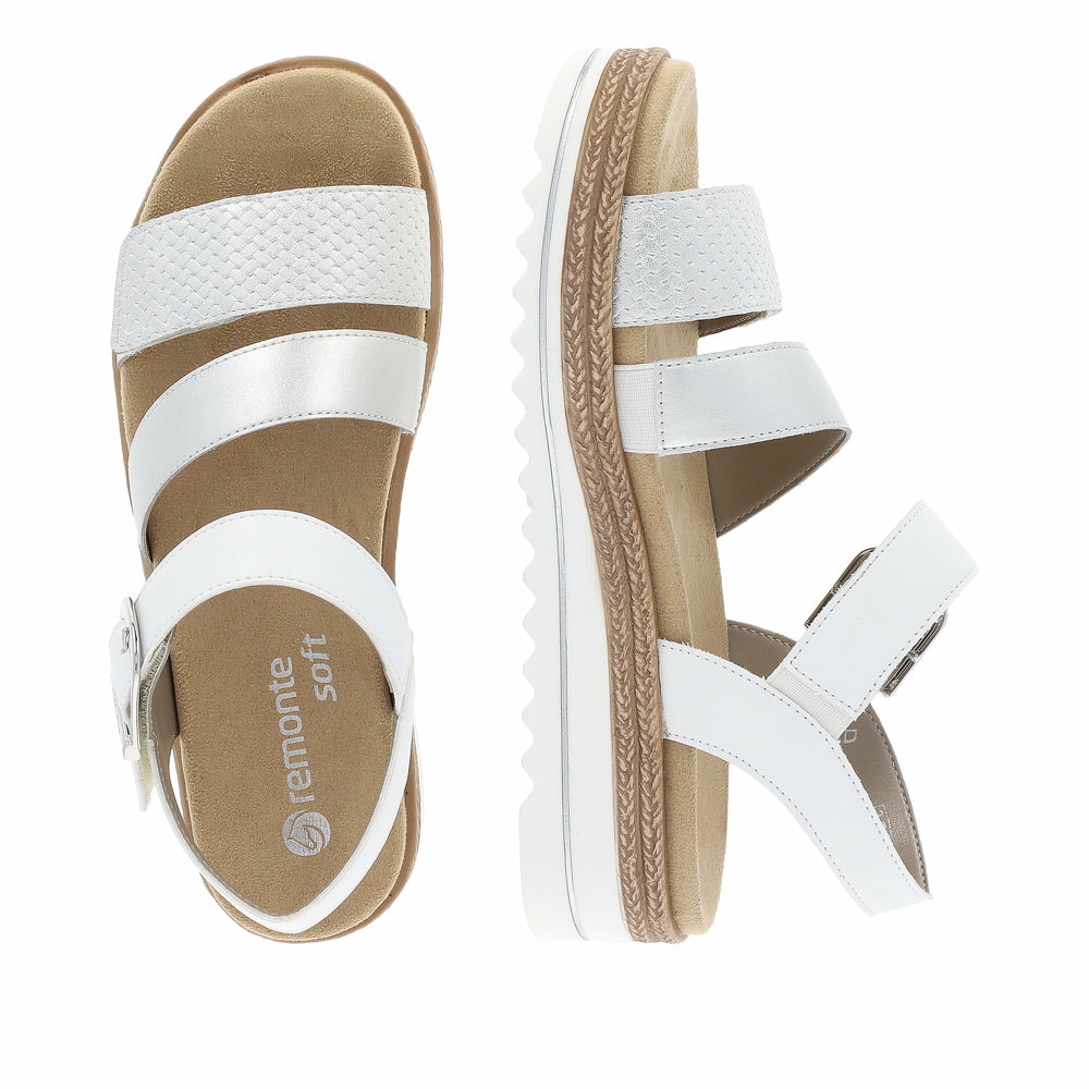 Remonte Damen Riemchensandalen - Silber/Platin