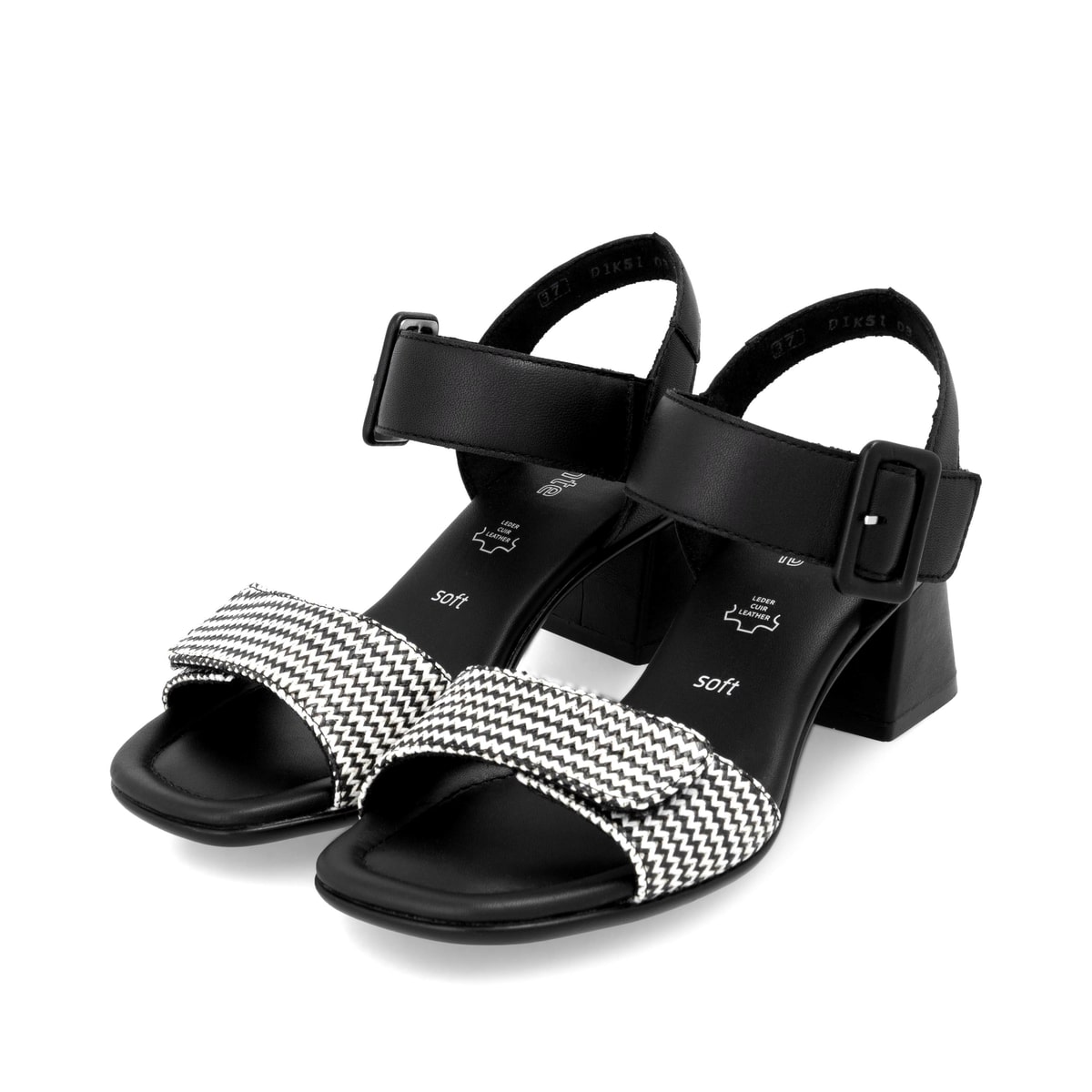 Remonte Damen Riemchensandaletten - Schwarz