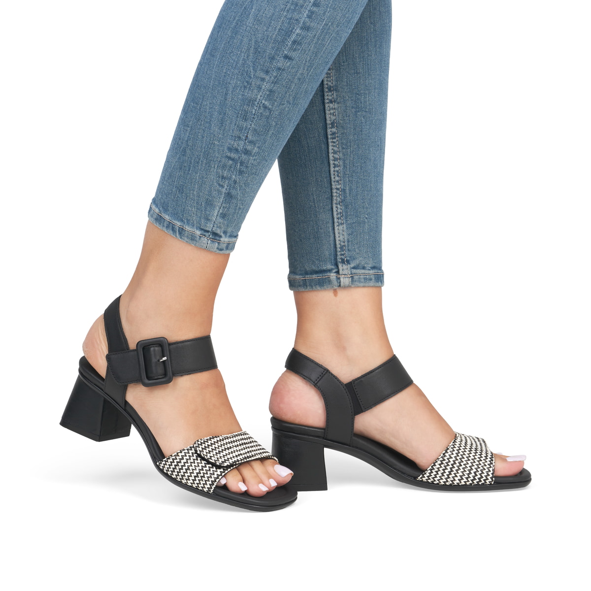 Remonte Damen Riemchensandaletten - Schwarz