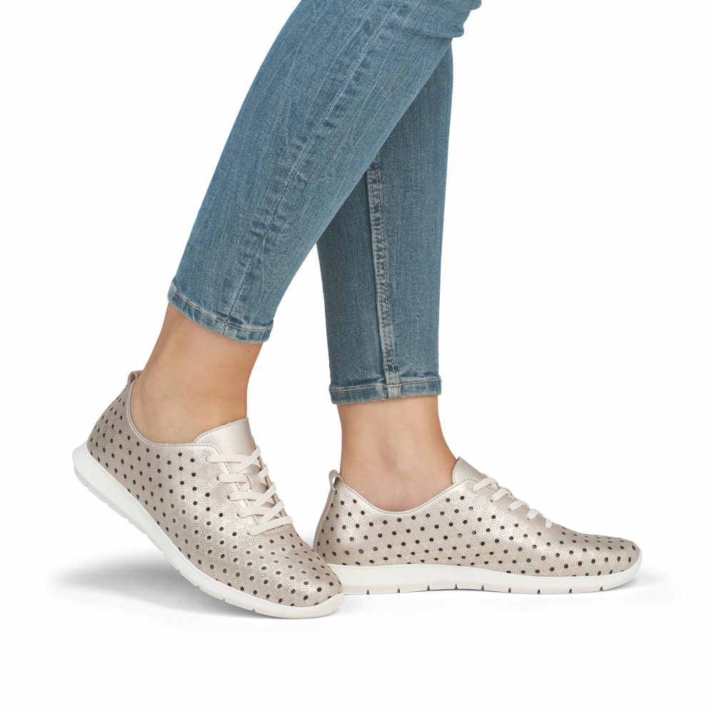 Remonte Damen Schnürschuhe - Metallic