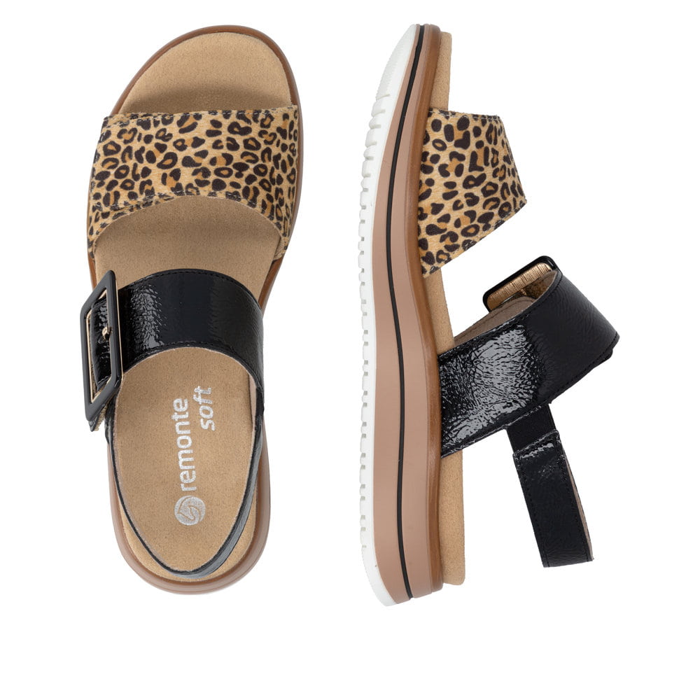 Remonte Damen Riemchensandalen - Schwarz