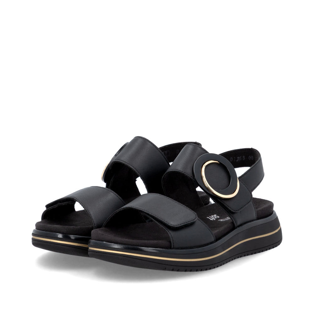 Remonte Damen Riemchensandalen - Schwarz