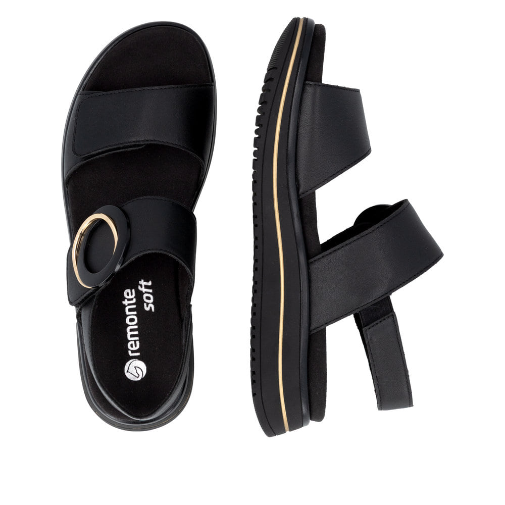 Remonte Damen Riemchensandalen - Schwarz