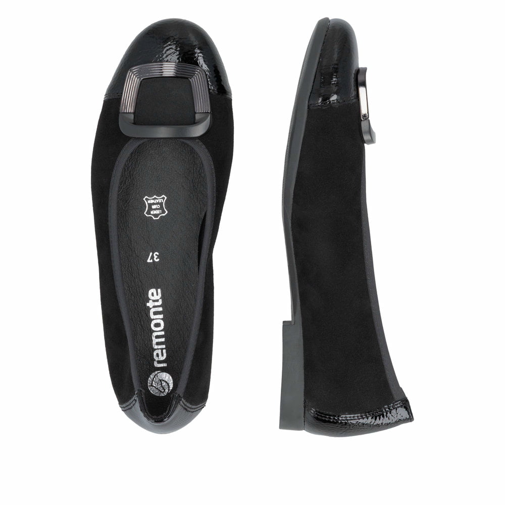 Remonte Damen Ballerinas - Schwarz