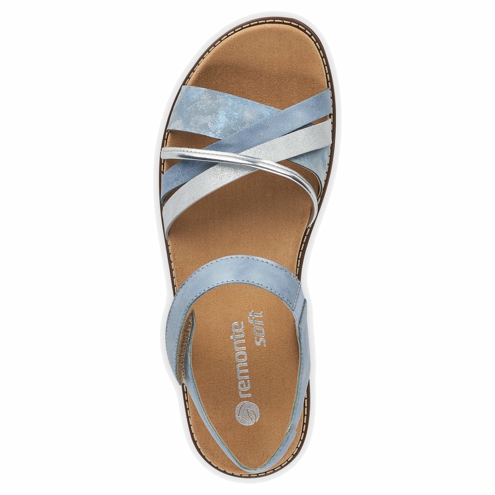 Remonte Damen Riemchensandalen - Blau