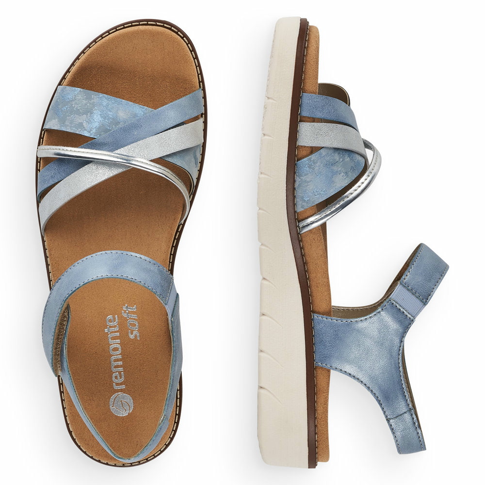 Remonte Damen Riemchensandalen - Blau