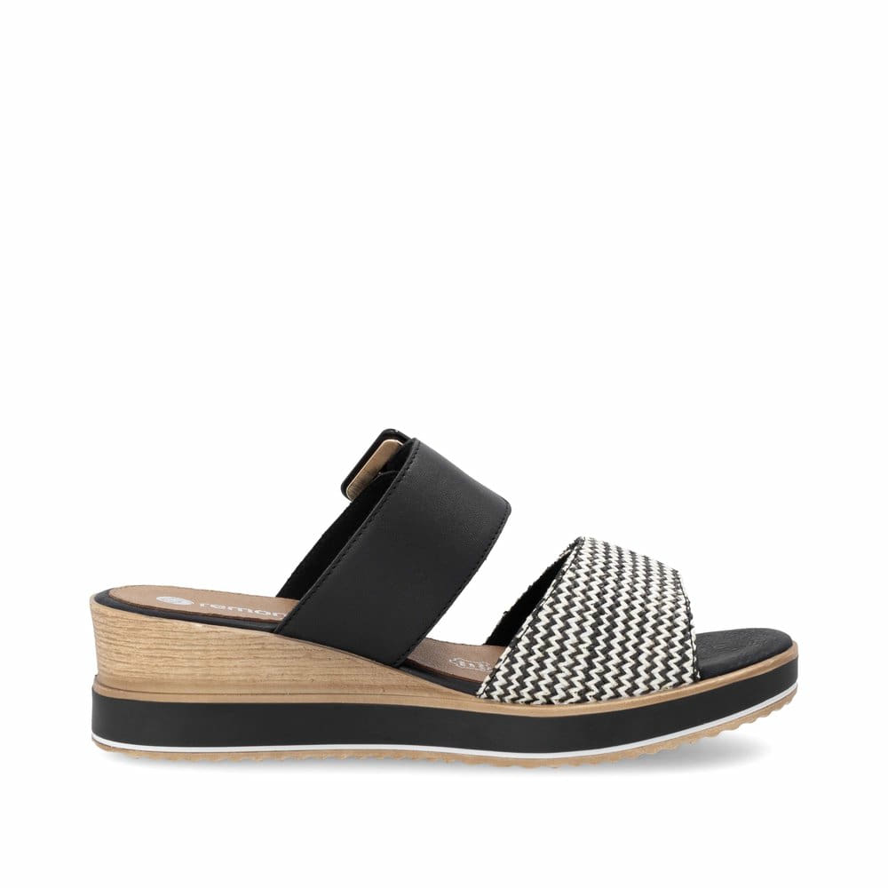 Remonte Damen Keilsandaletten - Schwarz