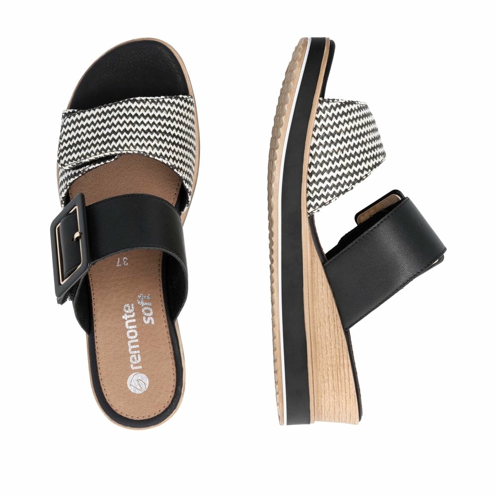 Remonte Damen Keilsandaletten - Schwarz