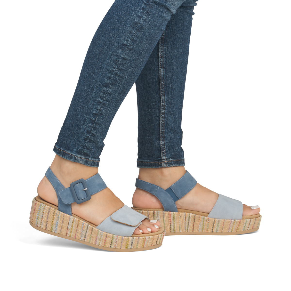 Remonte Damen Riemchensandalen - Blau