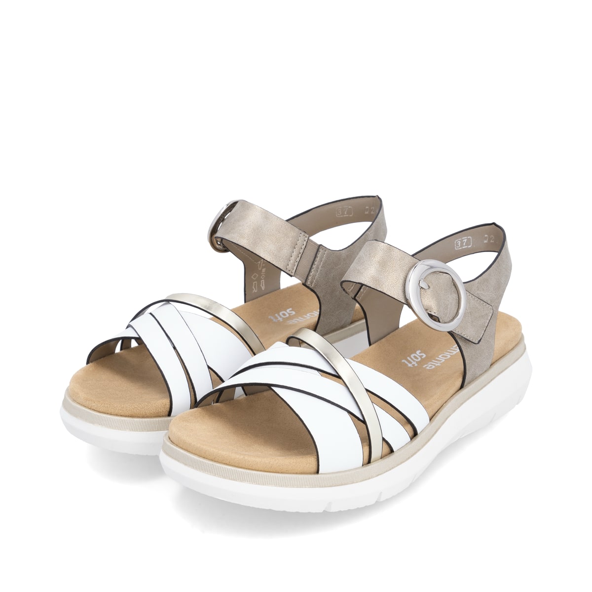 Remonte Damen Riemchensandalen - Weiss