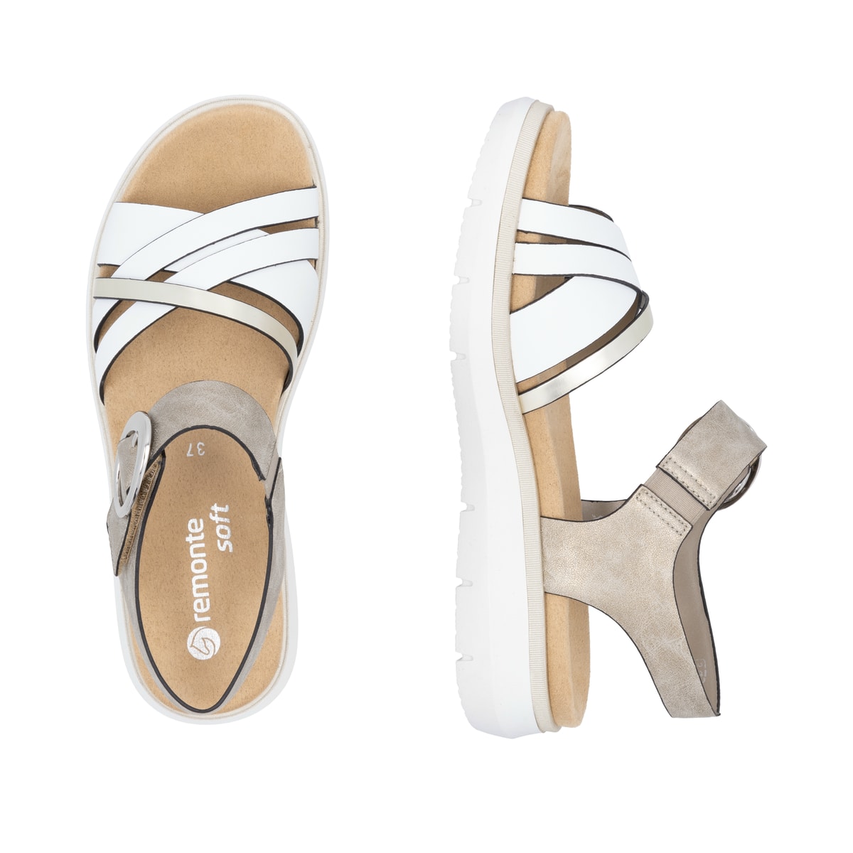 Remonte Damen Riemchensandalen - Weiss