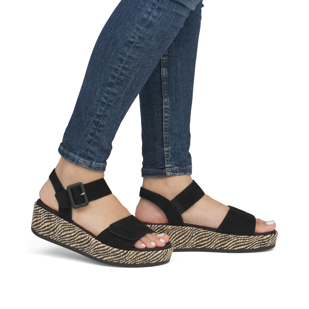 Remonte Damen Riemchensandalen - Schwarz