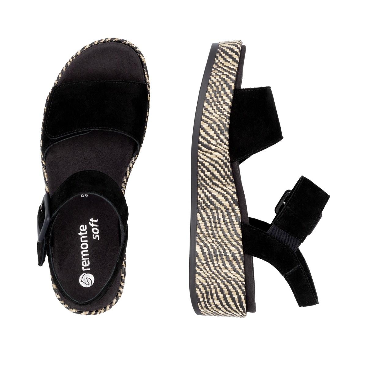 Remonte Damen Riemchensandalen - Schwarz