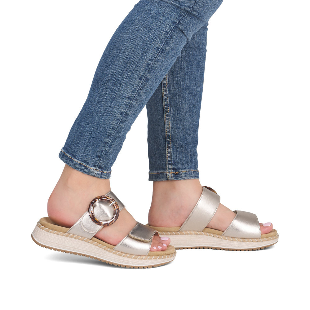 Remonte Damen Pantoletten - Metallic