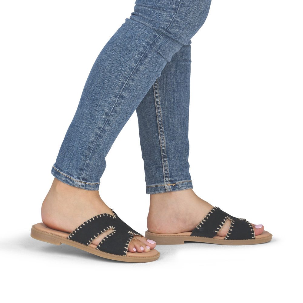 Remonte Damen Pantoletten - Schwarz