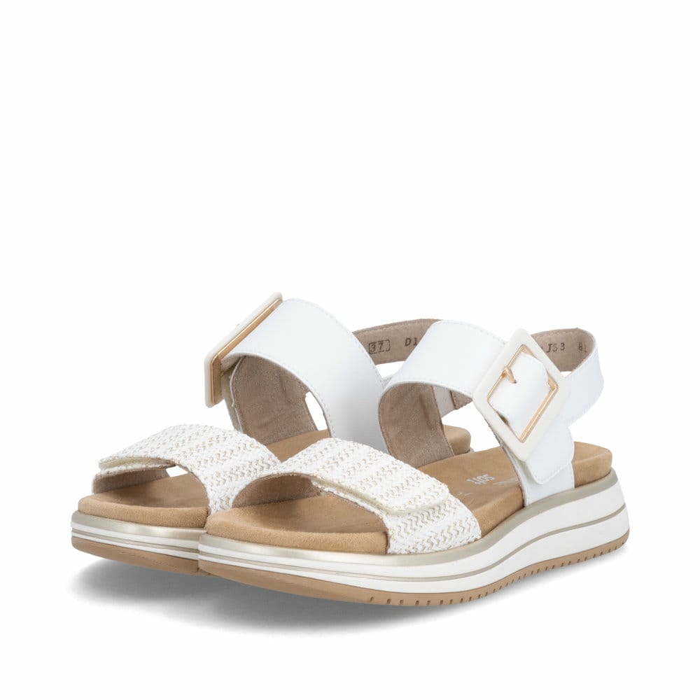 Remonte Damen Riemchensandalen - Weiss