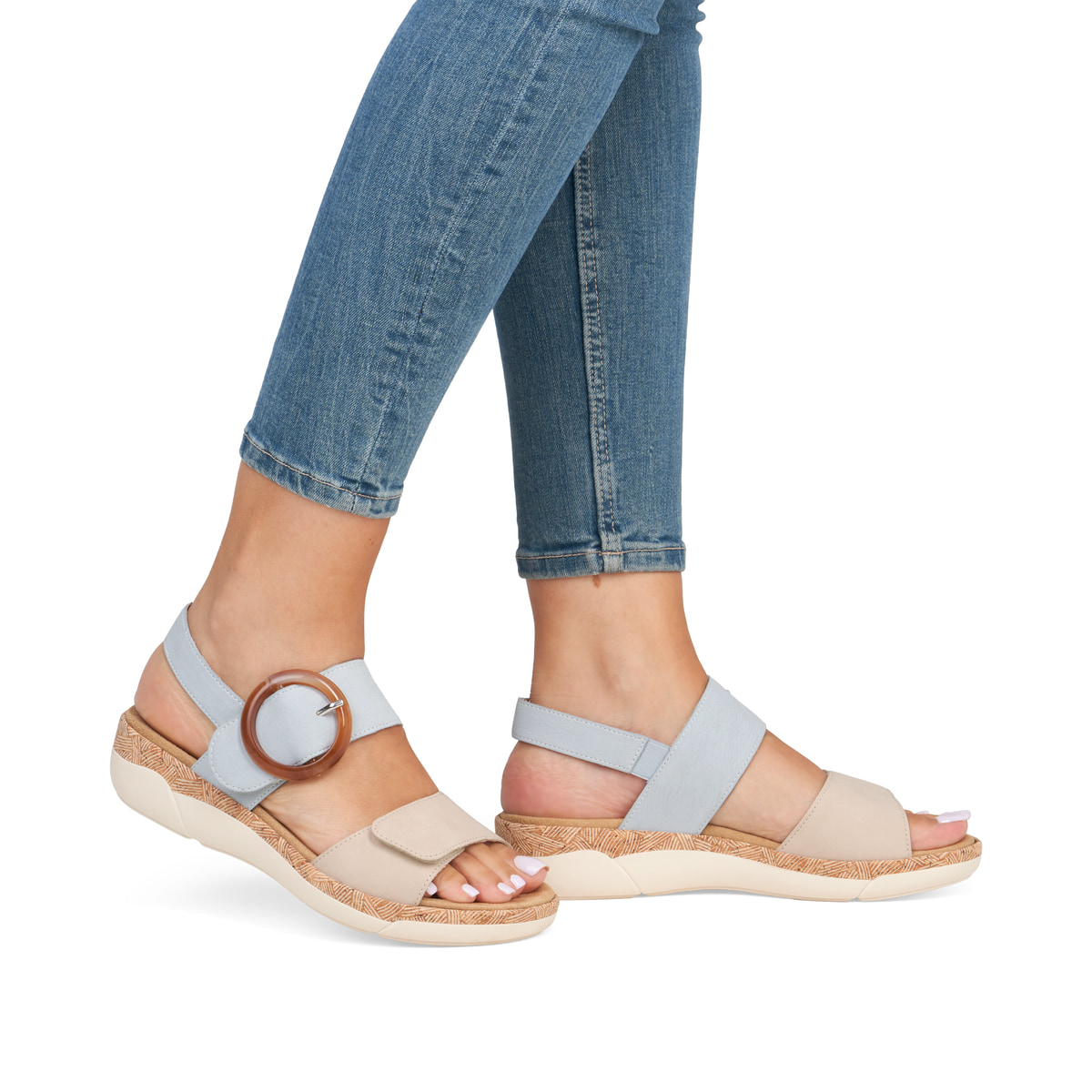 Remonte Damen Riemchensandalen - Blau